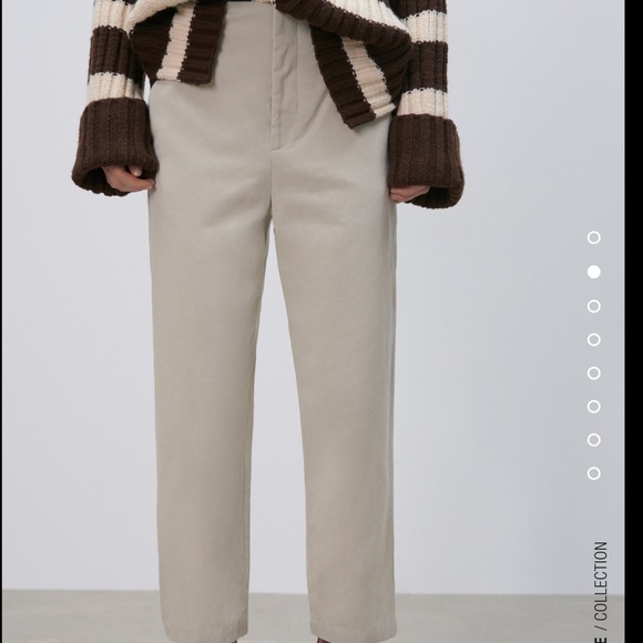 NWOT SLIGHT TEAR Cropped tapered fit pants — Zara - Picture 2 of 8